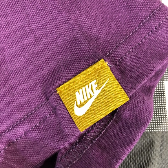 Nike Purple Yellow Swoosh Graphic Logo T Shirt - Picture 4 of 8